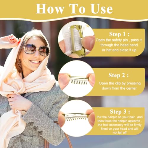 MAYCREATE® 30PCS Chunni Clips Dupatta Pins for Bride Gold Wig Clip with Safety Pins Strong Grip Invisible for Hair Extensions Stainless Steel Fixing Shawl MAYCREATE® 30PCS Chunni Clips Dupatta Pins for Bride Gold Wig Clip with Safety Pins Strong Grip Invisible for Hair Extensions Stainless Steel Fixing Shawl